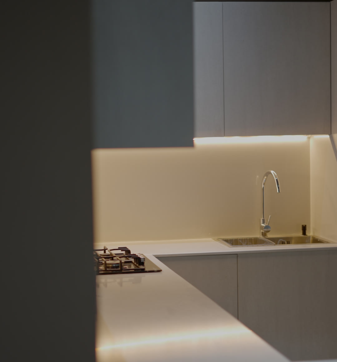 Luxury apartment kitchen interior